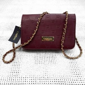 NWT Wine and gold Bebe crossbody purse